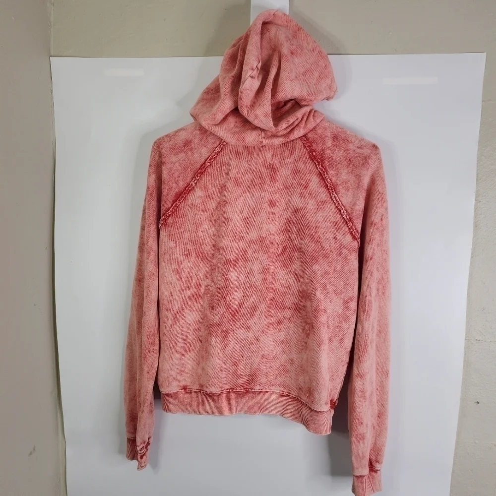 Billabong Hoodie Women's Small Pink Embroidered Logo Drawstring Long Sleeve